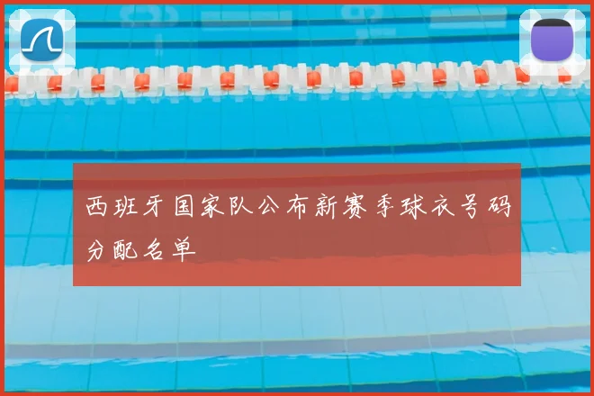 西班牙国家队公布新赛季球衣号码分配名单